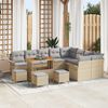 vidaXL Ensemble de canap&eacute; de jardin 13 pcs Beige et Gris clair