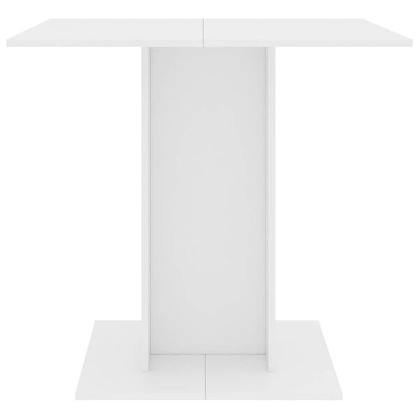 vidaXL Table à manger Blanc 80x80x75 cm bois d'ingénierie