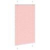 vidaXL Store pliss&eacute; rose 70x100 cm largeur du tissu 69,4 cm polyester