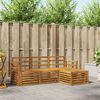 vidaXL Ensembles de canap&eacute;s 4 pcs Naturel Bois d'Acacia Massif