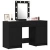 vidaXL Table de Toilette Noir 50 x 41 x 135 cm Bois d'ing&eacute;nierie