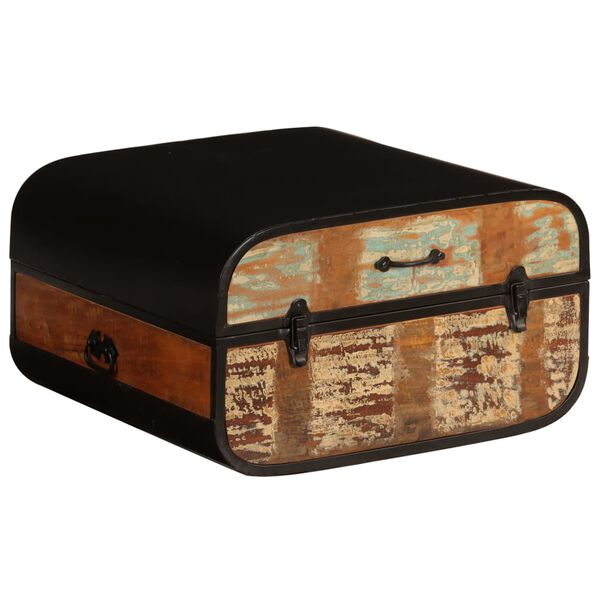 vidaXL Coffre Bois solide de r&eacute;cup&eacute;ration 60x60x35 cm