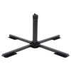 vidaXL Base de parasol pliable pour m&acirc;t &Oslash;38/48 mm noir brillant acier