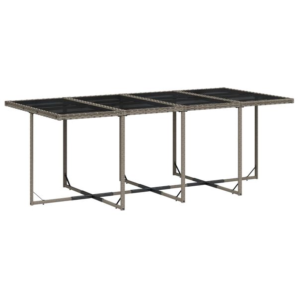 vidaXL Ensemble &agrave; manger de jardin avec coussins 13 pcs r&eacute;sine tress&eacute;e
