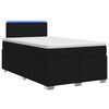 vidaXL Lit boxspring avec matelas Noir 120 x 200 cm Tissu