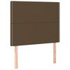vidaXL Sommier &agrave; lattes de lit avec matelas Marron fonc&eacute; 90x200 cm