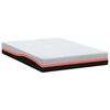 vidaXL Matelas Blanc et Gris 140 x 200 cm Tissu jacquard