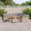 vidaXL Ensemble de canap&eacute; de jardin 13 pcs Beige polyrotin