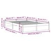 vidaXL Cadre de lit sans matelas blanc bois massif 120x200 cm