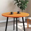 vidaXL Dessus de table rond cire marron &Oslash;90x2,5 cm bois de pin massif