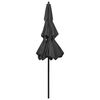 vidaXL Parasol de jardin à 3 niveaux avec mât en aluminium anthracite