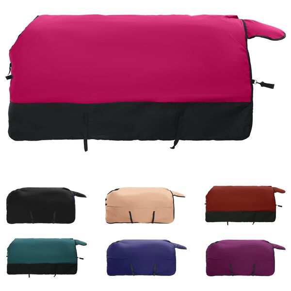 vidaXL Couverture &Eacute;quine Rose et Noir 145 cm Polyester