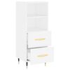 vidaXL Buffet blanc 34,5x34x90 cm bois d'ing&eacute;nierie
