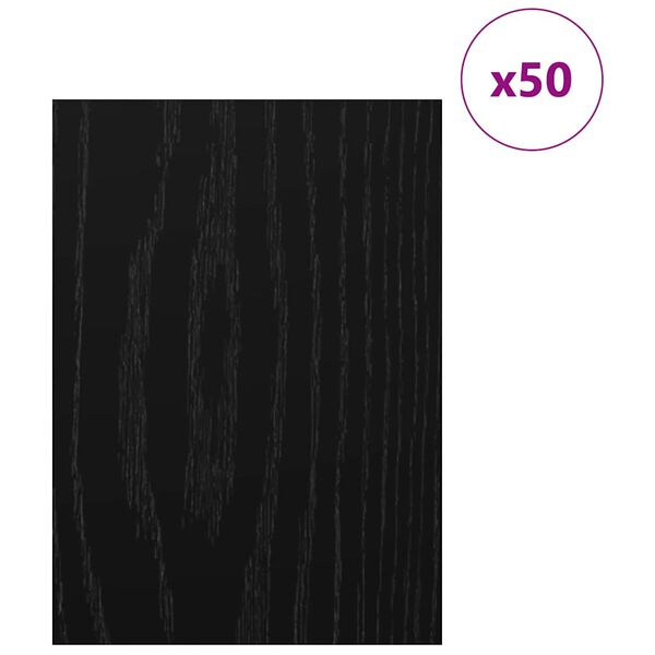 vidaXL Panneaux d&eacute;coratifs 50 pcs Ch&ecirc;ne noir 30 x 42 x 0,27 cm