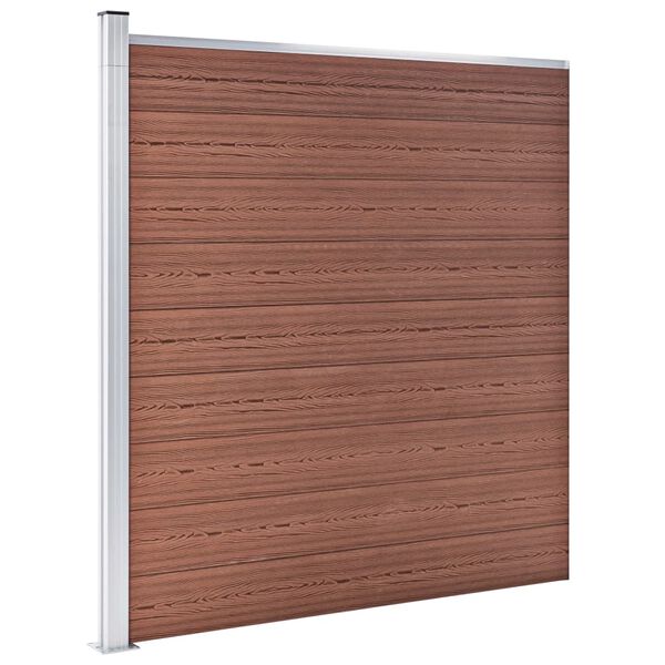 vidaXL Cl&ocirc;ture de jardin WPC 353x186 cm Marron