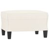 vidaXL Canap&eacute; &agrave; 3 places avec repose-pieds Cr&egrave;me 180 cm Similicuir