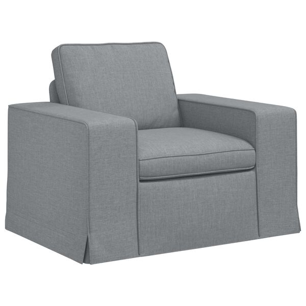 vidaXL Ensemble de Canap&eacute;s 2 pcs Gris clair 182 x 80 x 82 cm tissu