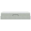 vidaXL Lit avec rangement et matelas Gris clair 90 x 190 cm Velours
