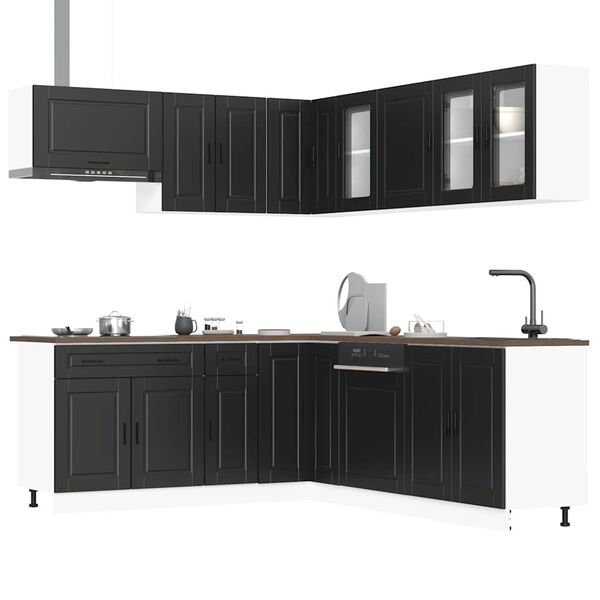 vidaXL Ensemble d'armoires de cuisine 11 pcs Porto bois d'ing&eacute;nierie