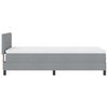 vidaXL Lit &agrave; ressorts avec matelas Gris clair 100 x 200 cm tissu