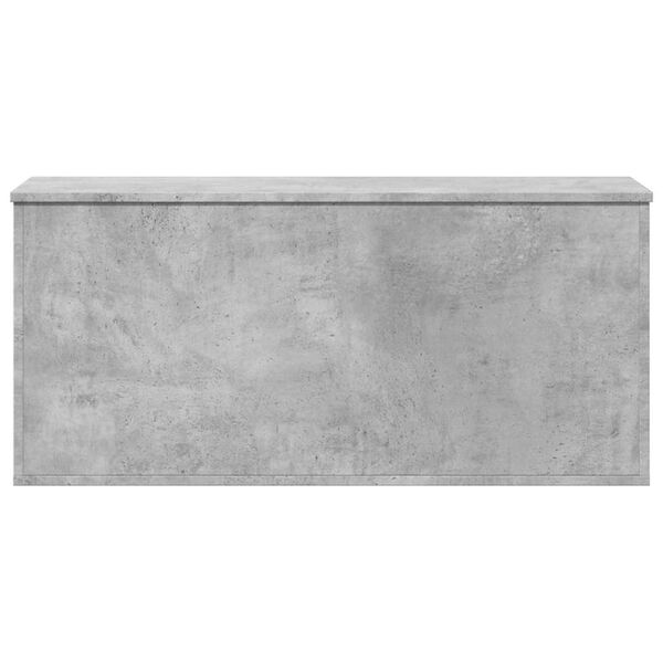 vidaXL Bo&icirc;te de rangement gris b&eacute;ton 100x42x46 cm bois d'ing&eacute;nierie