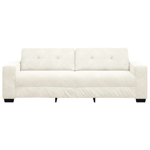 vidaXL | Sofa 3 places | avec coussin Cr&egrave;me Velours
