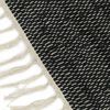 vidaXL Tapis Chindi tiss&eacute; &agrave; la main Cuir 120x170 cm Gris clair et noir
