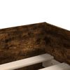 vidaXL Cadre de lit avec tiroirs sans matelas ch&ecirc;ne fum&eacute; 90x190 cm