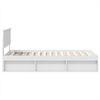 vidaXL Cadre de lit Blanc 90 x 190 cm Bois d'ing&eacute;nierie