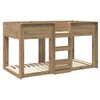 vidaXL Lit Superpos&eacute; pour Enfants Ch&ecirc;ne artisanal 100 x 200 cm