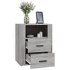 vidaXL Table de chevet Sonoma gris 50x36x60 cm Bois d'ing&eacute;nierie