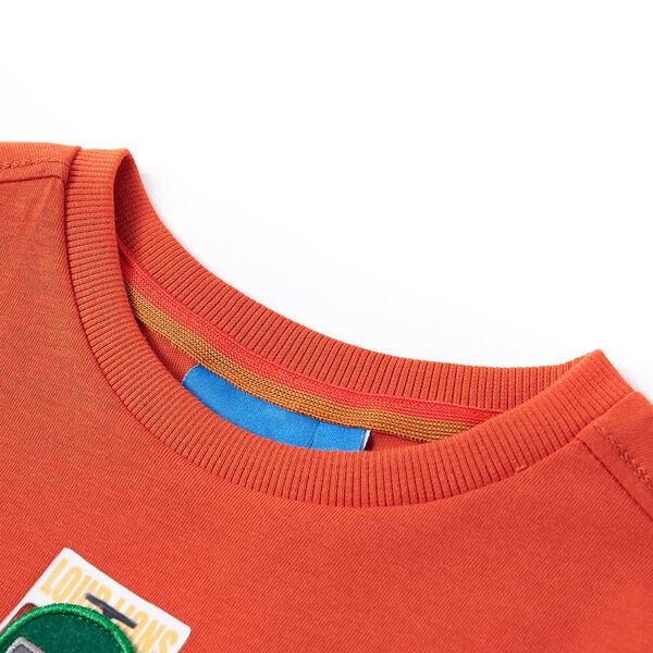 T-shirt enfant &agrave; manches longues orange 92