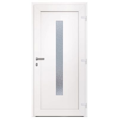 vidaXL Porte d'entrée Blanc 98x208 cm PVC