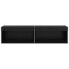vidaXL Meubles TV 2 pcs Ch&ecirc;ne noir 60 x 30 x 30 cm Bois d'ing&eacute;nierie