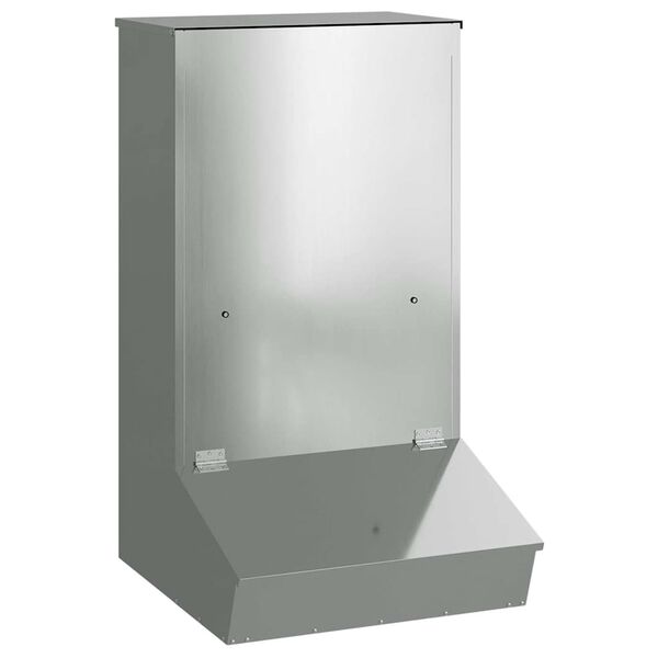 vidaXL Distributeur de porcs Argent 55 x 51 x 91,5 cm Acier galvanis&eacute;