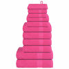 vidaXL Ensemble de serviettes FROGN 12 pcs rose 360 g/m&sup2;