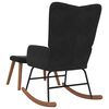 vidaXL Chaise &agrave; bascule avec repose-pied Noir Velours