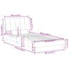 vidaXL Cadre de lit sans matelas Hanko noir 100x200 cm velours