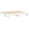 vidaXL Lit coulissant sans matelas blanc 2x(90x190) cm