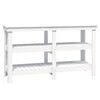 vidaXL Banc de travail Blanc 142,5x50x80 cm Bois de pin massif