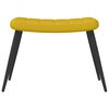 vidaXL Chaise de relaxation avec tabouret Jaune moutarde Velours