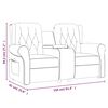vidaXL Fauteuil inclinable et porte-gobelets 2 places noir similicuir