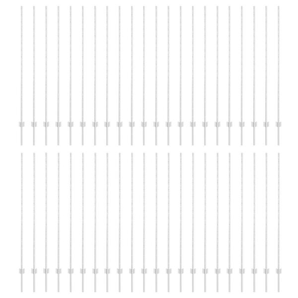 vidaXL Poteaux de cl&ocirc;ture 88 pcs Argent 200 cm Acier