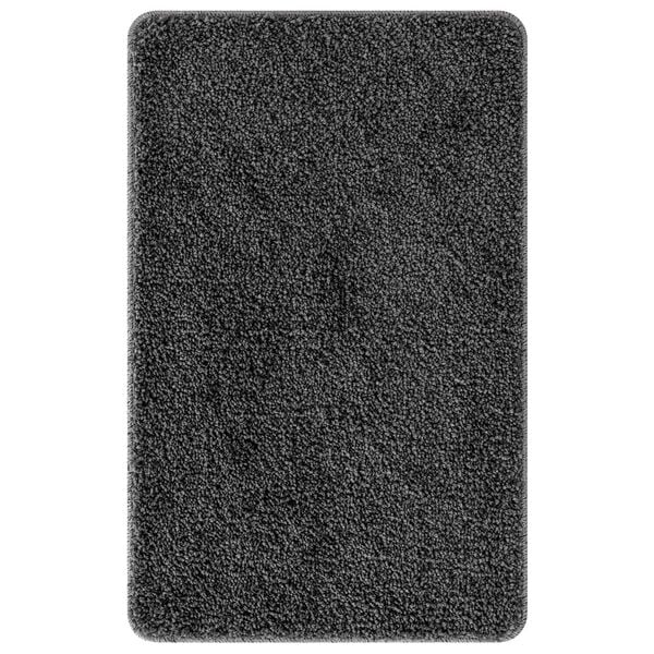 vidaXL Ensemble de tapis de bain antidérapants 3 pcs Gris foncé PP