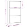 vidaXL Meuble &agrave; chaussures avec miroir 3 niveaux Noir 63 x 17 x 102,5 cm