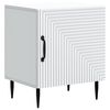 vidaXL Cabinet de chevet Blanc 43 x 34,5 x 50 cm Bois d'ing&eacute;nierie