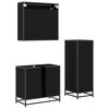 vidaXL Ensemble de mobilier de salle de bain 3 pcs Ch&ecirc;ne noir