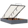 vidaXL Cadre de lit avec matelas avec matelas 2 pcs Gris Fonc&eacute; Velours
