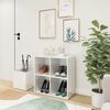 vidaXL Armoire &agrave; chaussures d&rsquo;entr&eacute;e blanc brillant bois ing&eacute;nierie