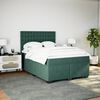 vidaXL Sommier &agrave; lattes de lit et matelas Vert fonc&eacute; 140x190cm Velours